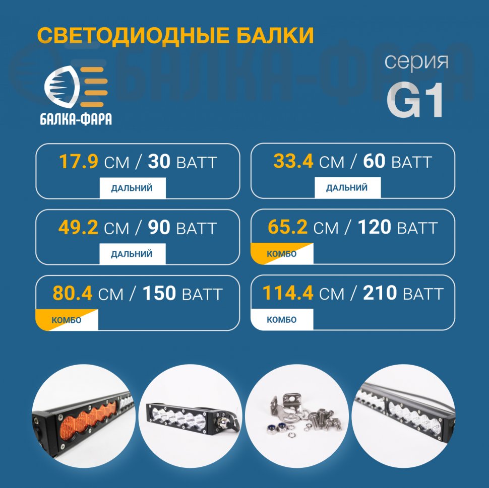 Балка комбинированный свет, 90 Ватт, серия G1