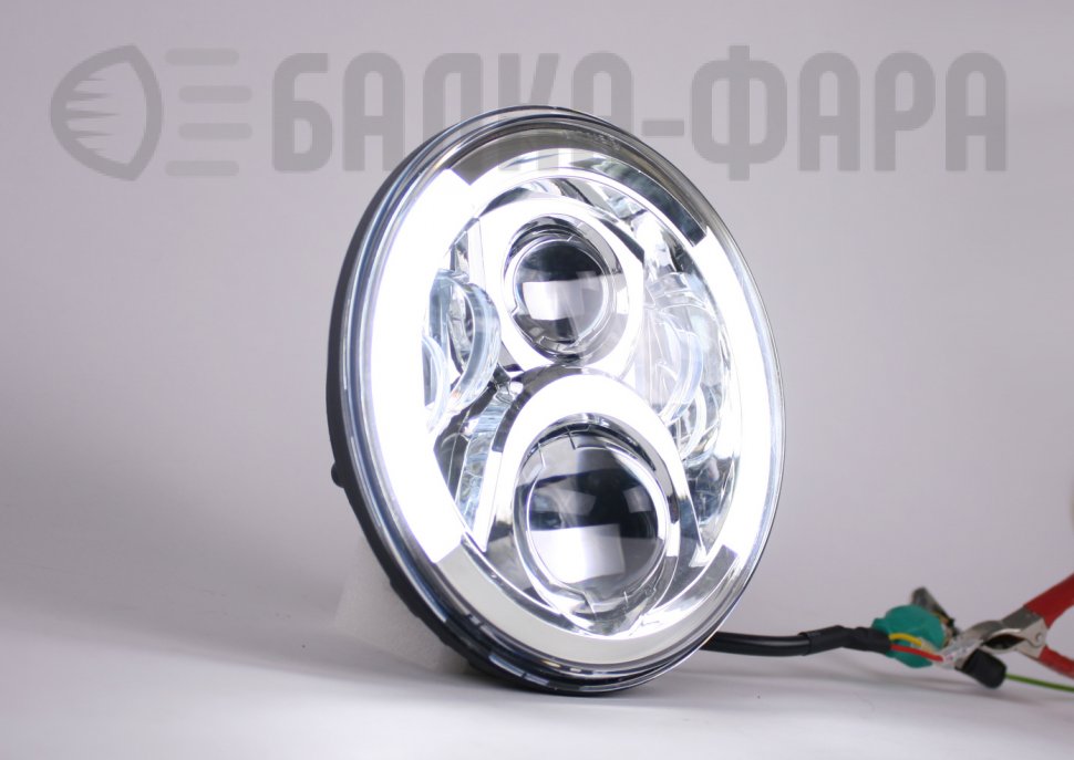 Светодиодная фара 7 дюймов хром, 1 штука в комплекте